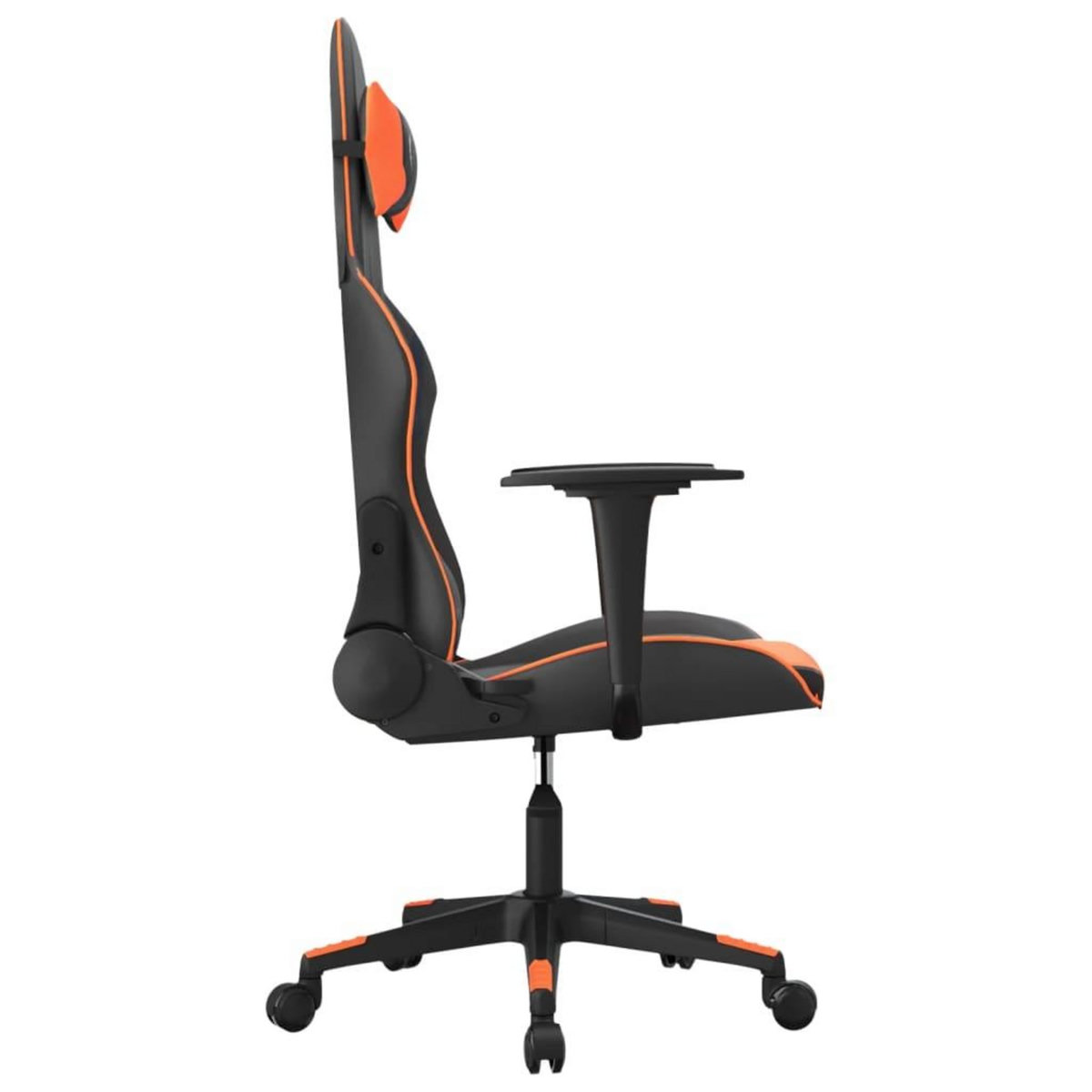 VIDAXL Chaise de jeu de massage Noir et orange Similicuir