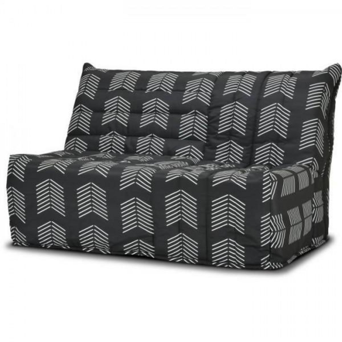 MARKET24 Banquette BZ COMFORT BULTEX - Tissu chevrons - Couchage 138 x 188 x 12 cm - BECCI