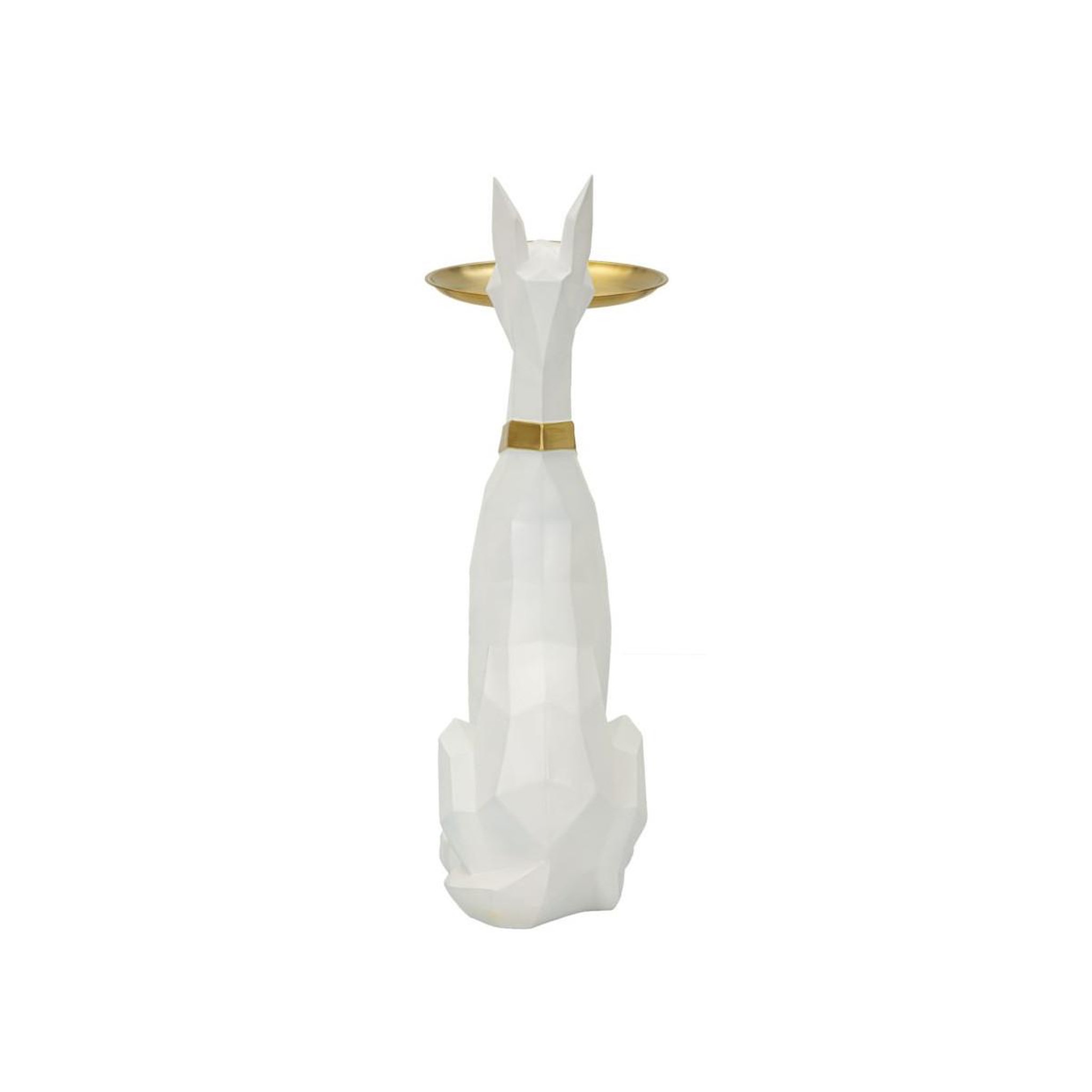Voir la diapositive 4 : Paris Prix Vide-poche statue chien  origami  74cm blanc