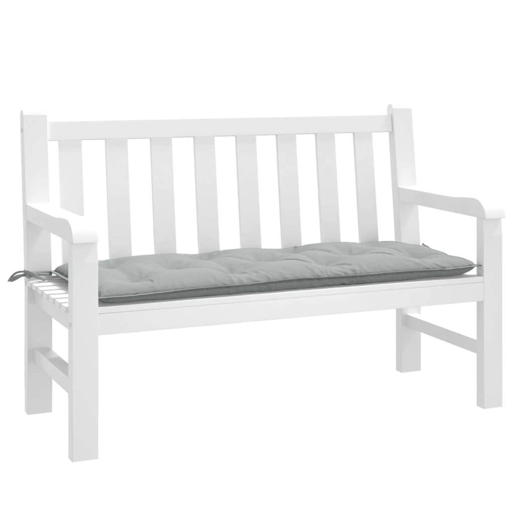VIDAXL Coussin de banc de jardin gris clair melange 120x50x7 cm tissu