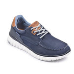 OZABI OZABI Basket homme confort semelle souple style bateau. Coloris disponibles : Beige, Bleu
