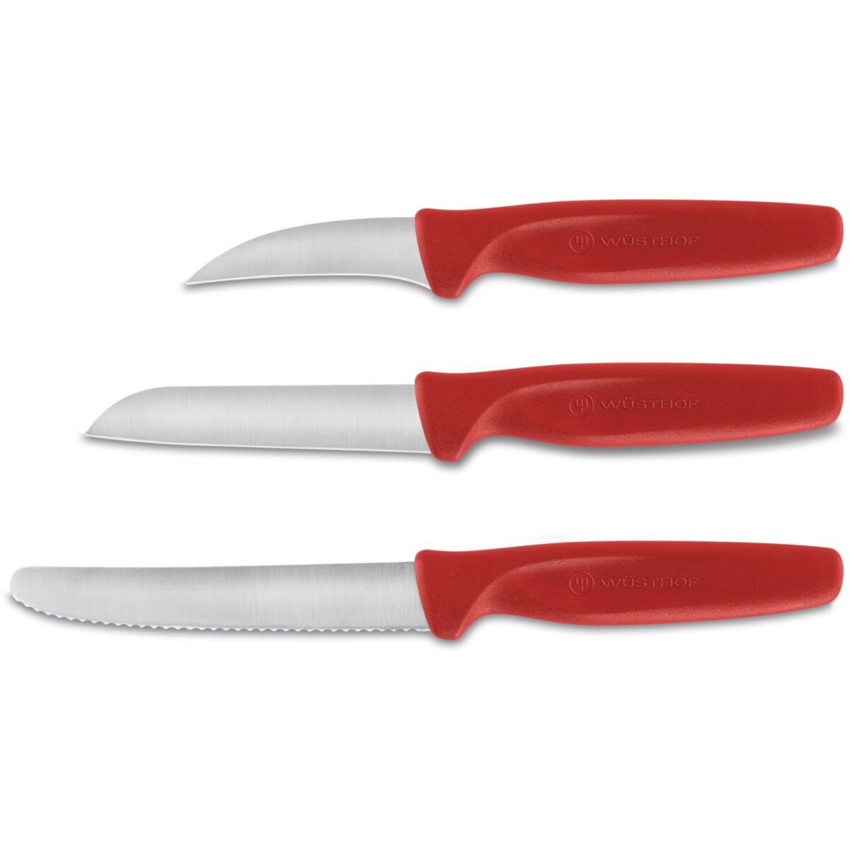 Wusthof Set de couteaux 3 couteaux a legumes/office rouge