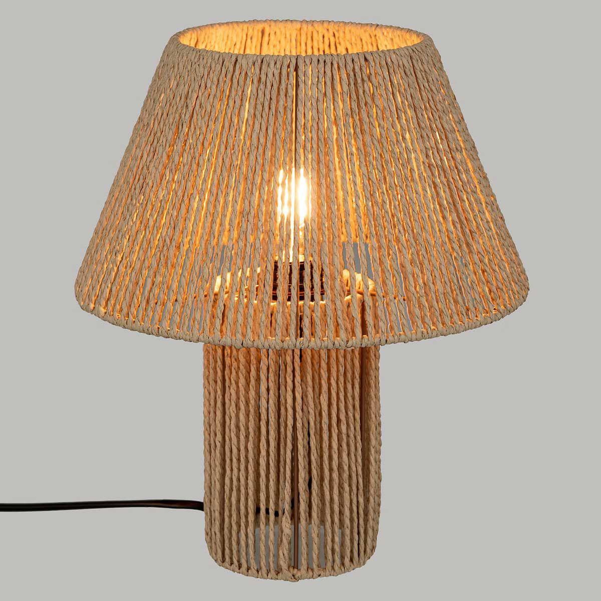 Voir la diapositive 3 : ATMOSPHERA Lampe à poser corde  adria  38cm beige