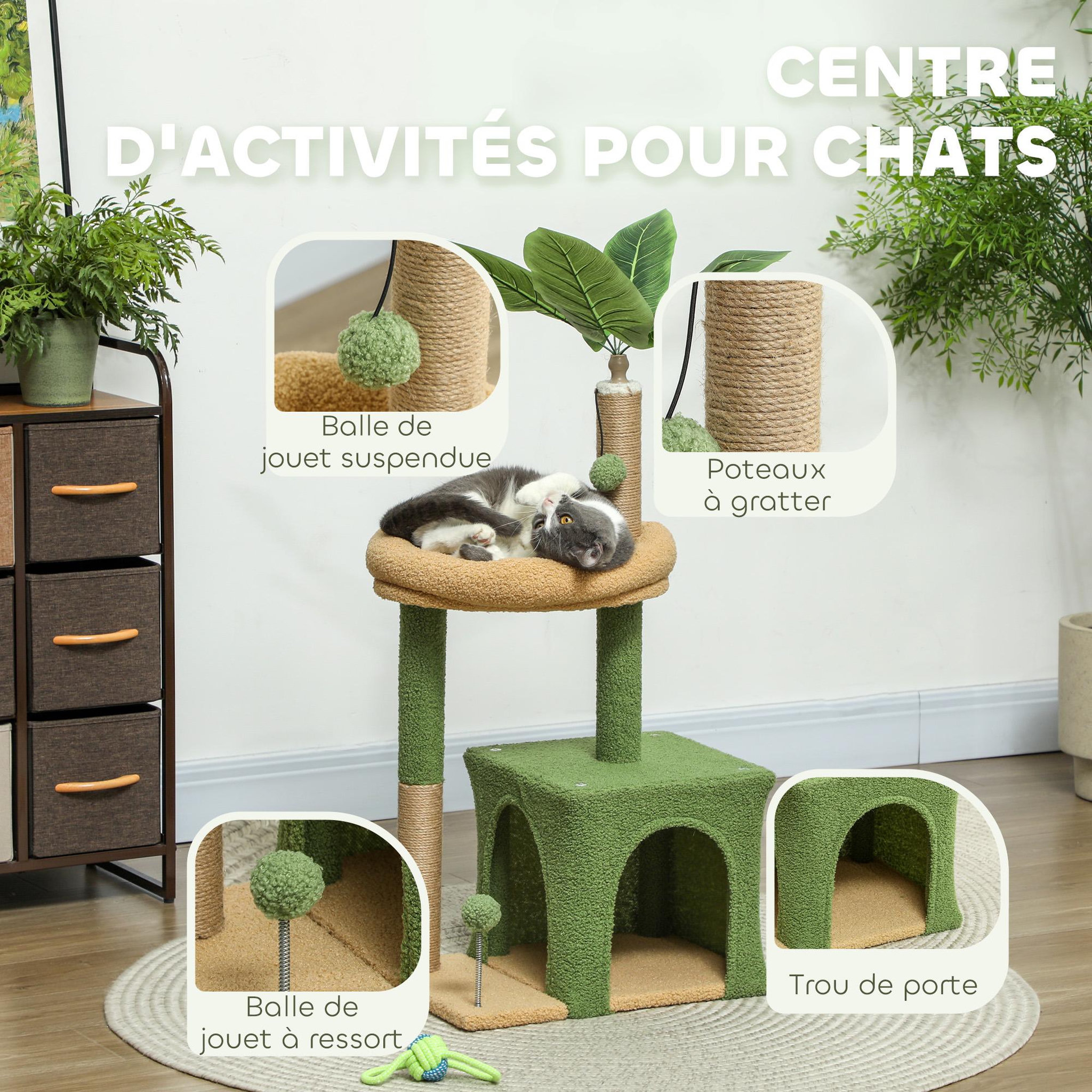 Voir la diapositive 6 : HOMCOM Serre de jardin balcon terrasse 4 étagères 143l x 143l x 195h cm acier pvc imperméable anti-uv transparent vert