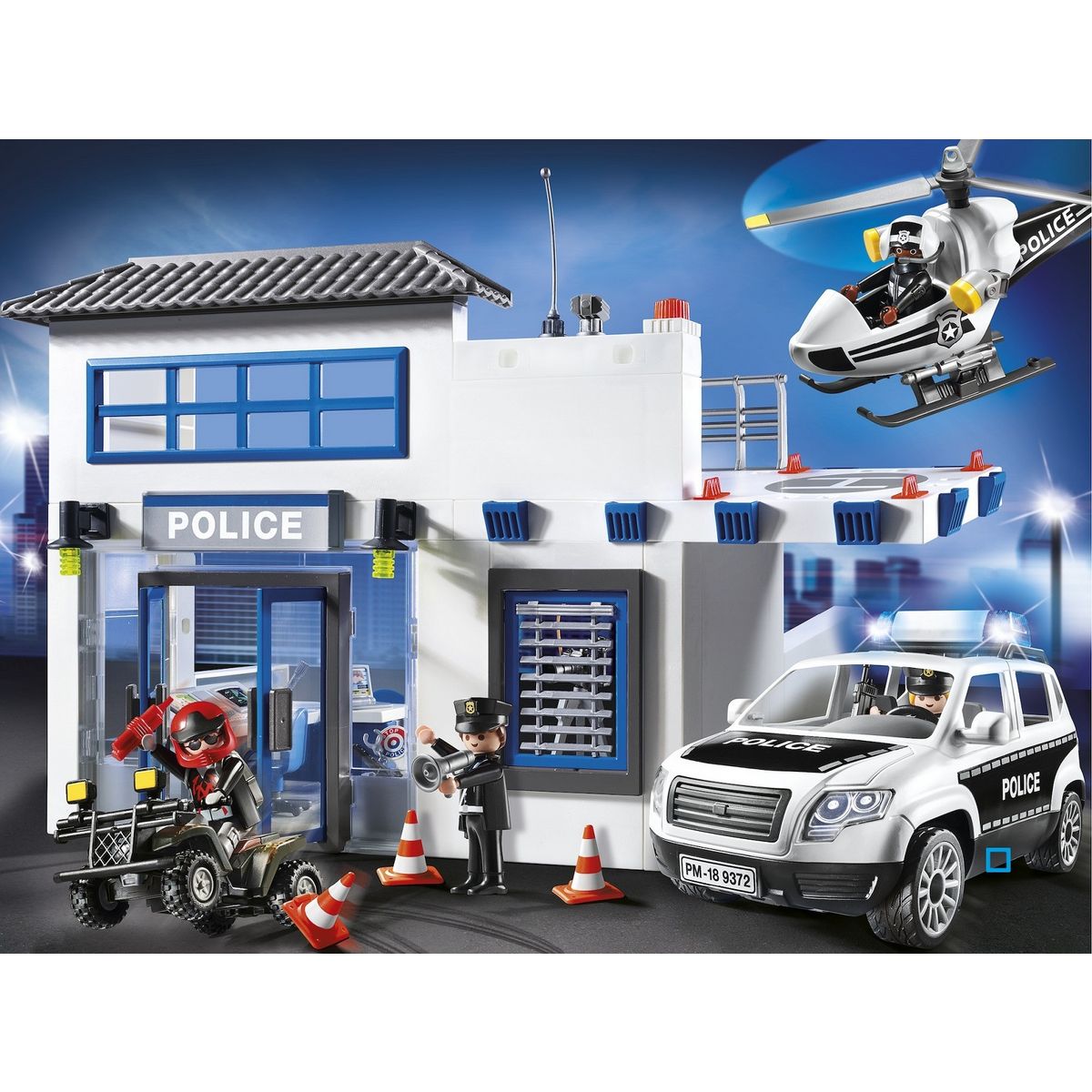 PLAYMOBIL 9372 - City Action - Poste de police et véhicules 