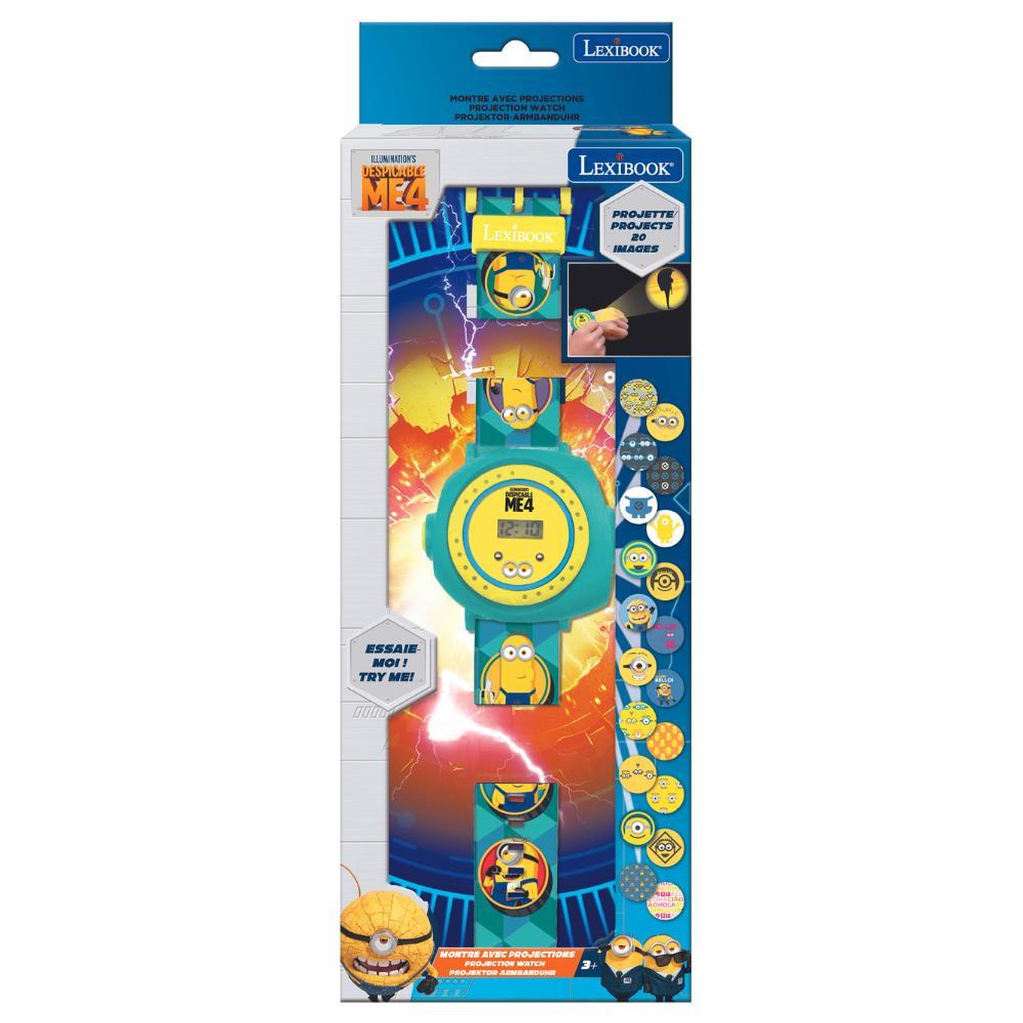 Voir la diapositive 2 : Lexibook Montre digitale avec projection Les Minions