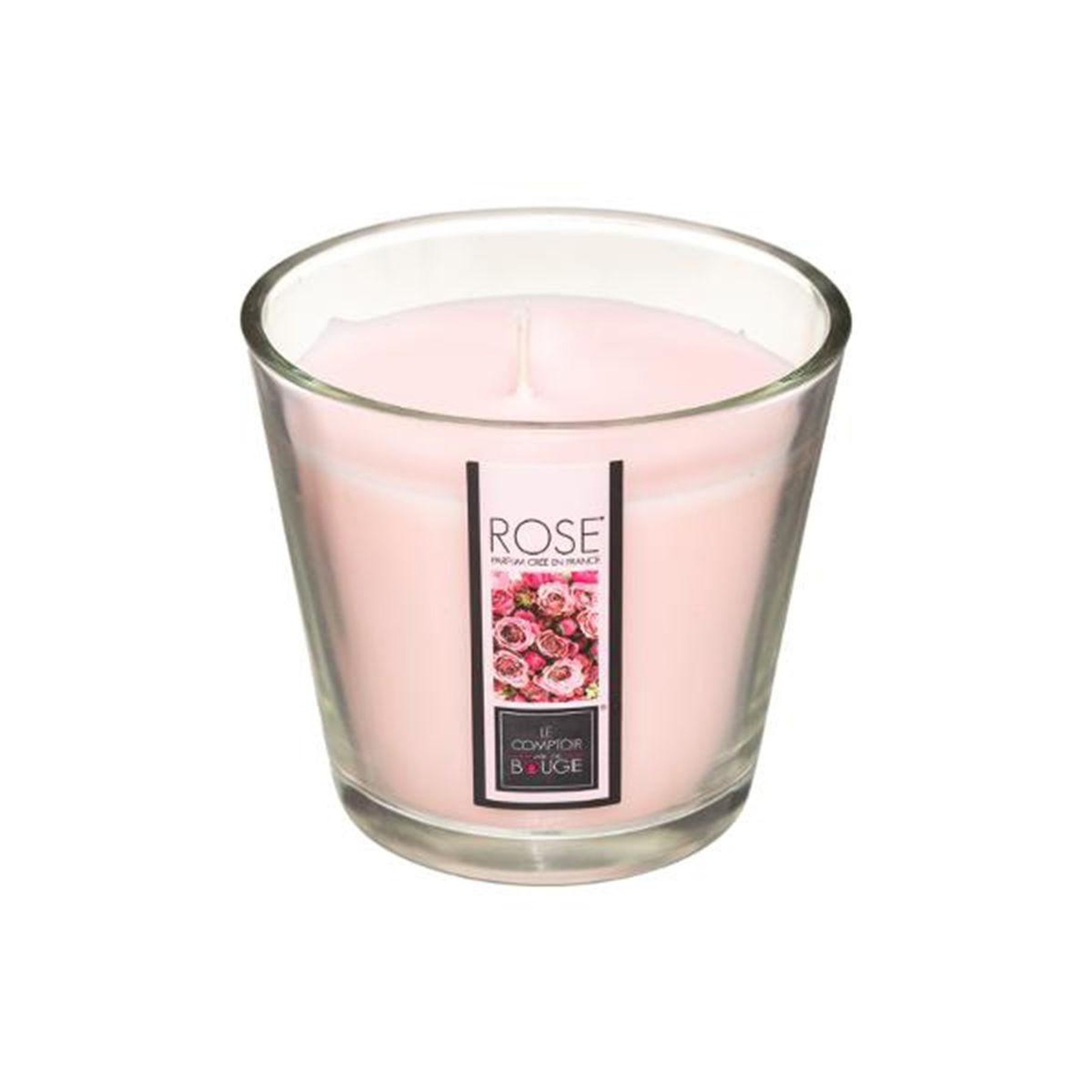 COMPTOIR DE LA BOUGIE Bougie parfumée en verre  nina  190g rose