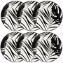 Voir la diapositive 1 : SECRET DE GOURMET Lot de 6 Assiettes à Dessert  Palme  19cm Noir