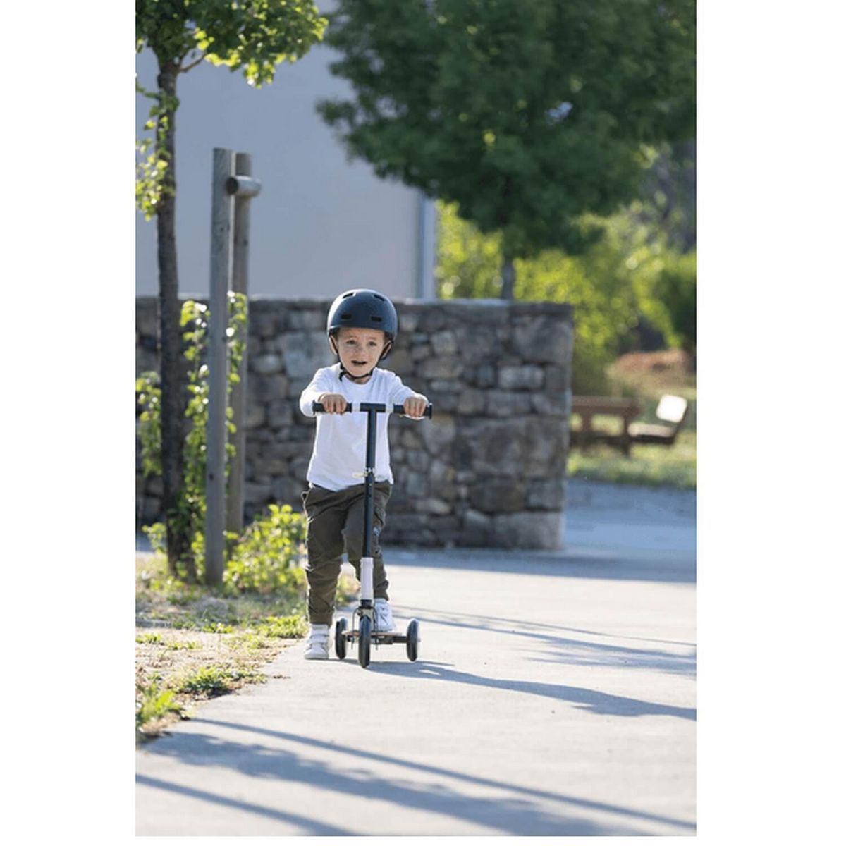 SMOBY Patinette 3 roues Pliable en bois