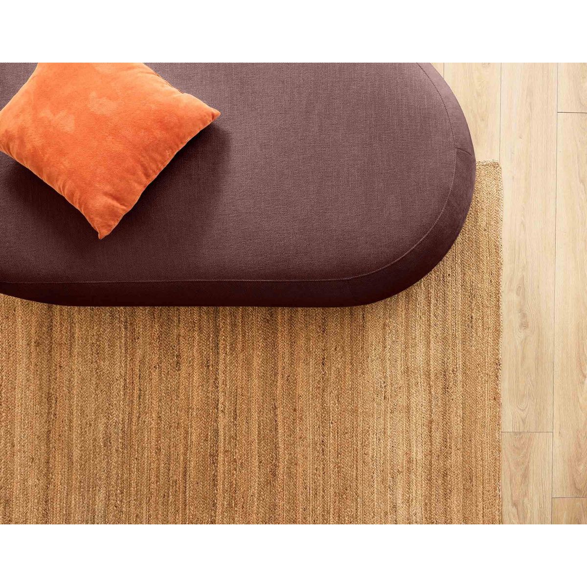 LISA DESIGN Santorini - pouf modulable - en tissu texturé