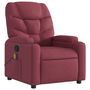Voir la diapositive 3 : VIDAXL Fauteuil de massage inclinable Rouge bordeaux Tissu