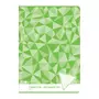 AUCHAN Cahier piqué 21x29,7cm 192 pages petits carreaux 5x5 vert motif triangles