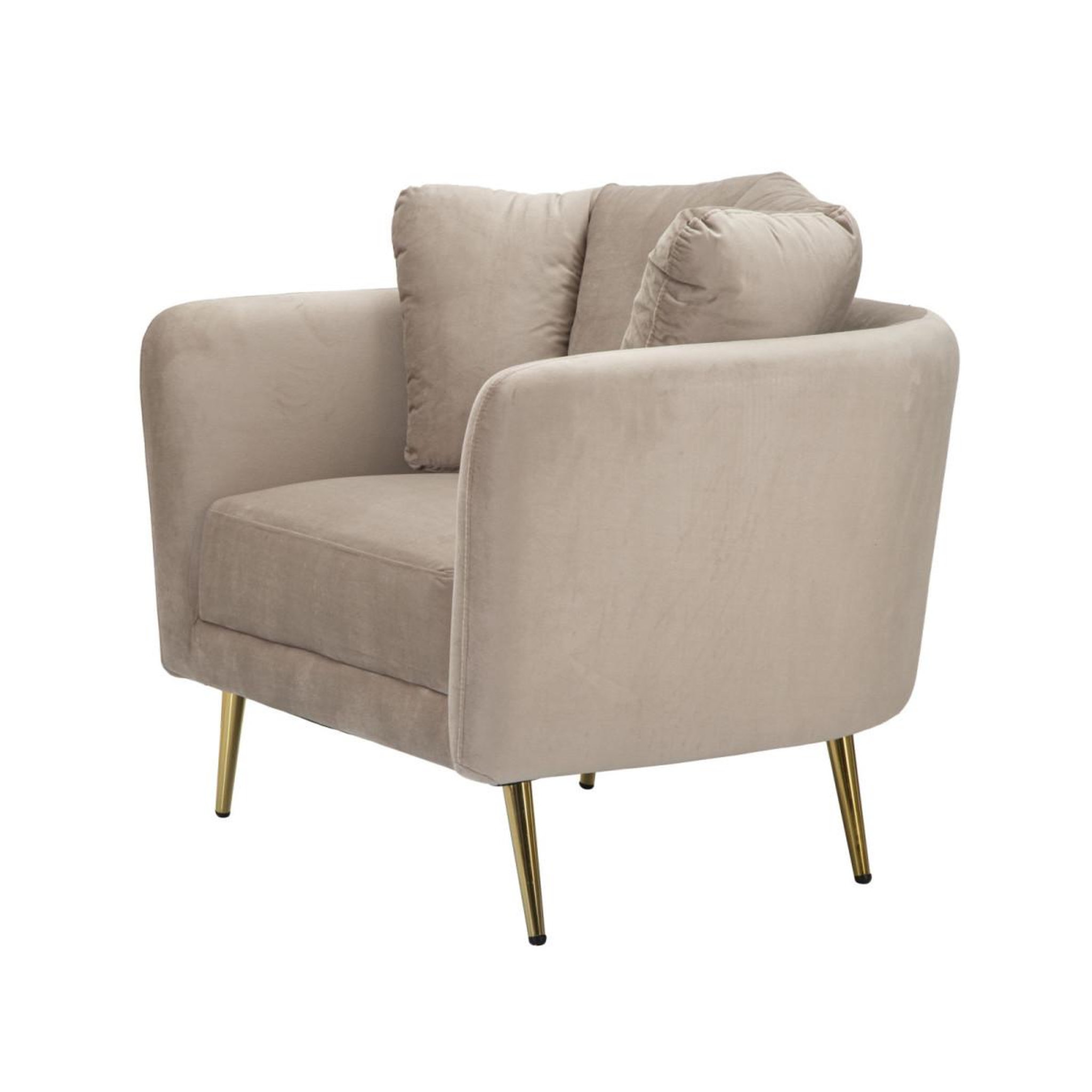 Voir la diapositive 3 : Paris Prix Fauteuil design en tissu  kiev  88cm gris