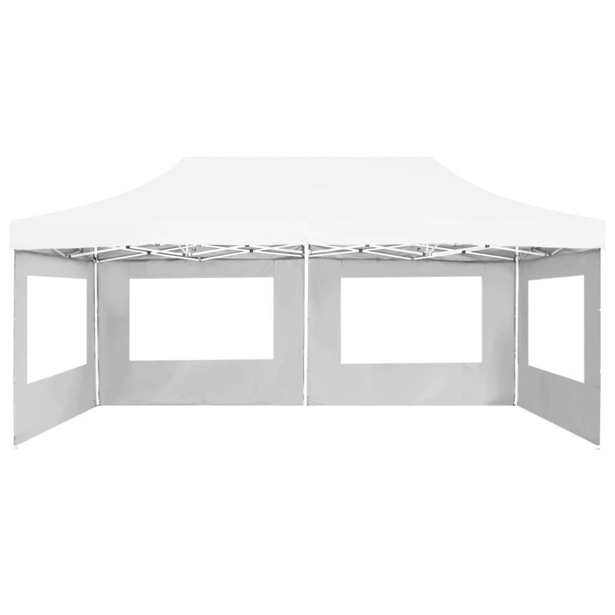 VIDAXL Tente de reception pliable avec parois Aluminium 6 x 3 m Blanc