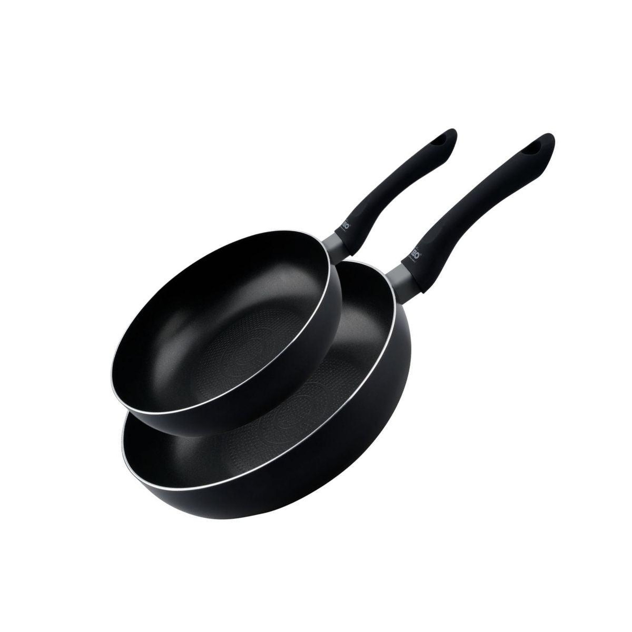 Voir la diapositive 1 : ELO Set de 2 woks de cuisine 20 cm et 28 cm avec fond en nid d'abeille et doseur d'huile Elo Smart Life
