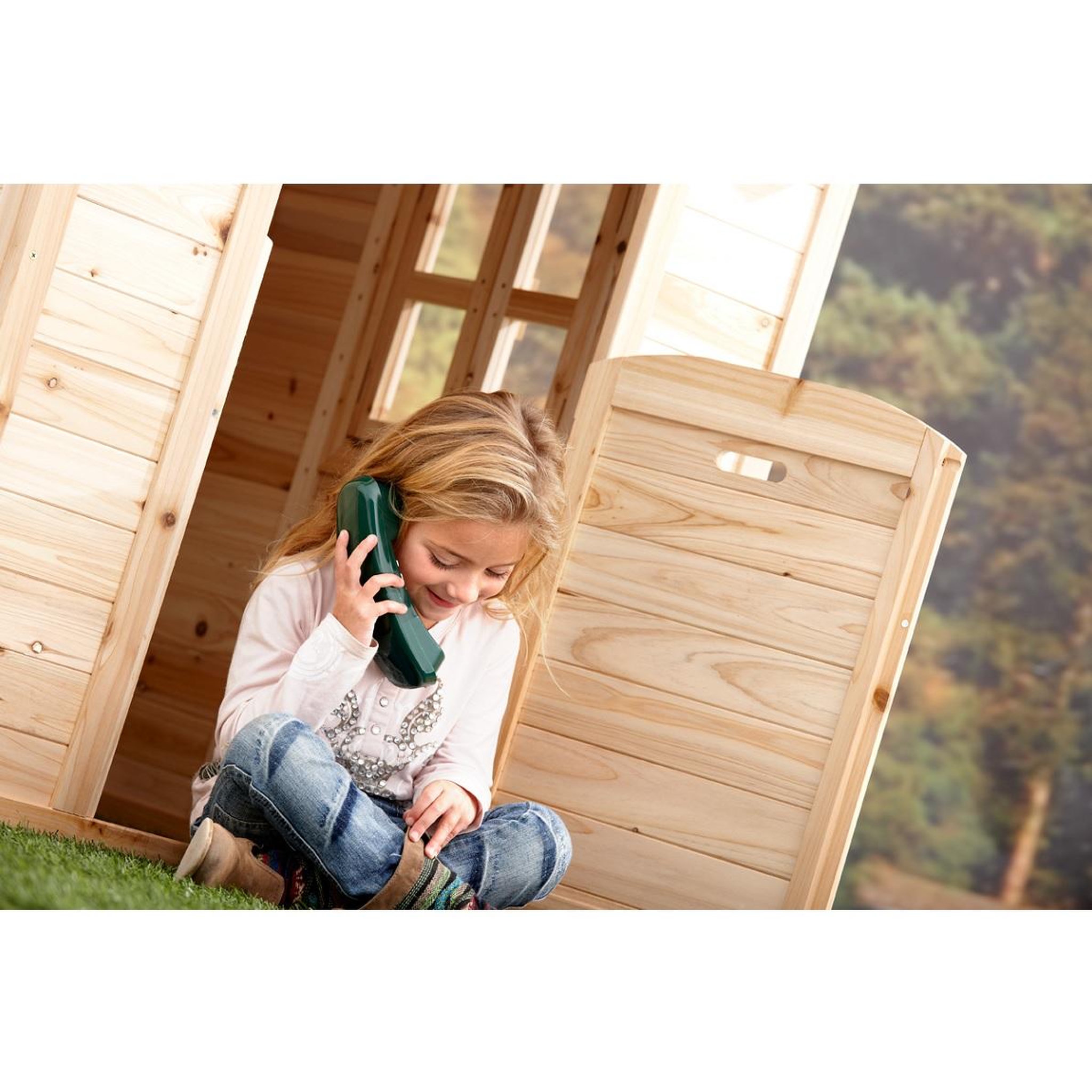 Voir la diapositive 5 : PRAGMA Cabane de jardin pour enfant - Bois - H1.33m - NOA