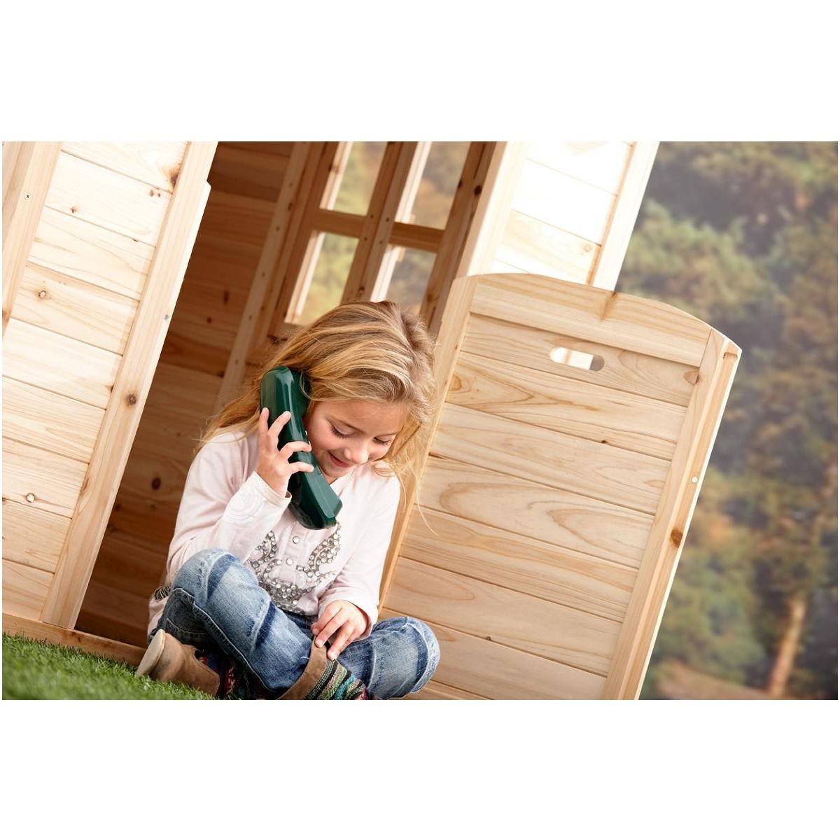 PRAGMA Cabane de jardin pour enfant - Bois - H1.33m - NOA