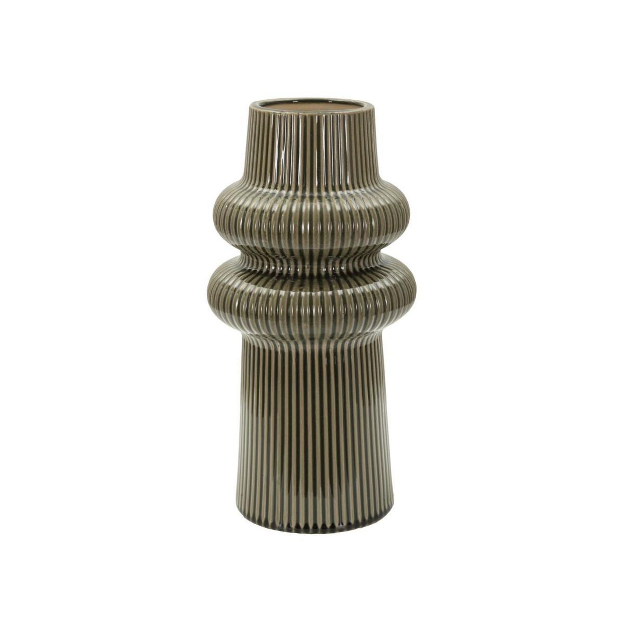 Paris Prix Vase design en céramique  armony  36cm vert