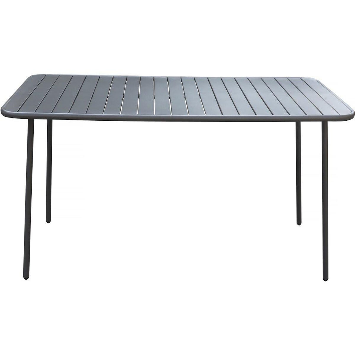 Habitat et Jardin Table jardin en métal  Bilbao  - 180 x 90 x 71 cm - Gris