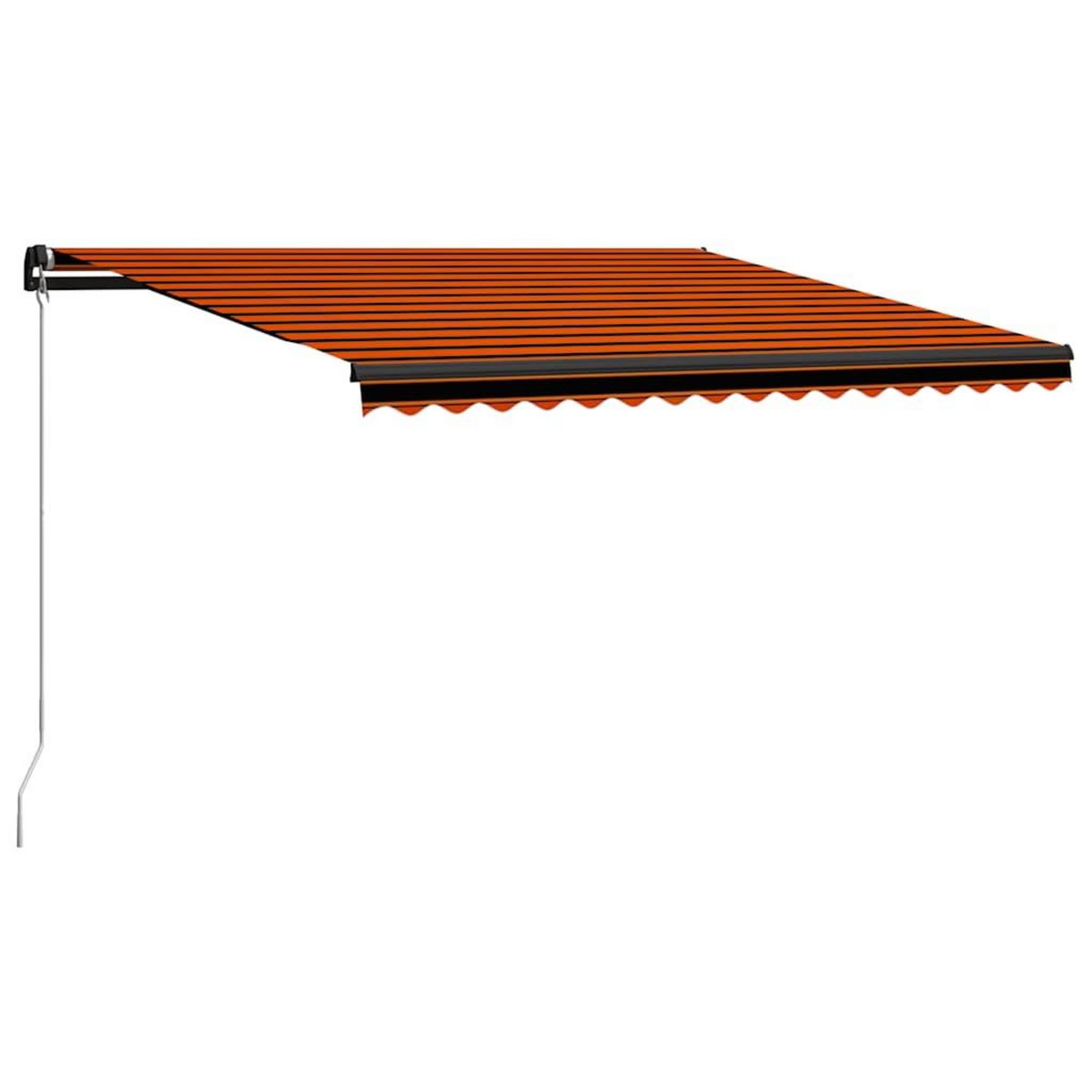 VIDAXL Auvent manuel retractable avec LED 450x300 cm Orange et marron