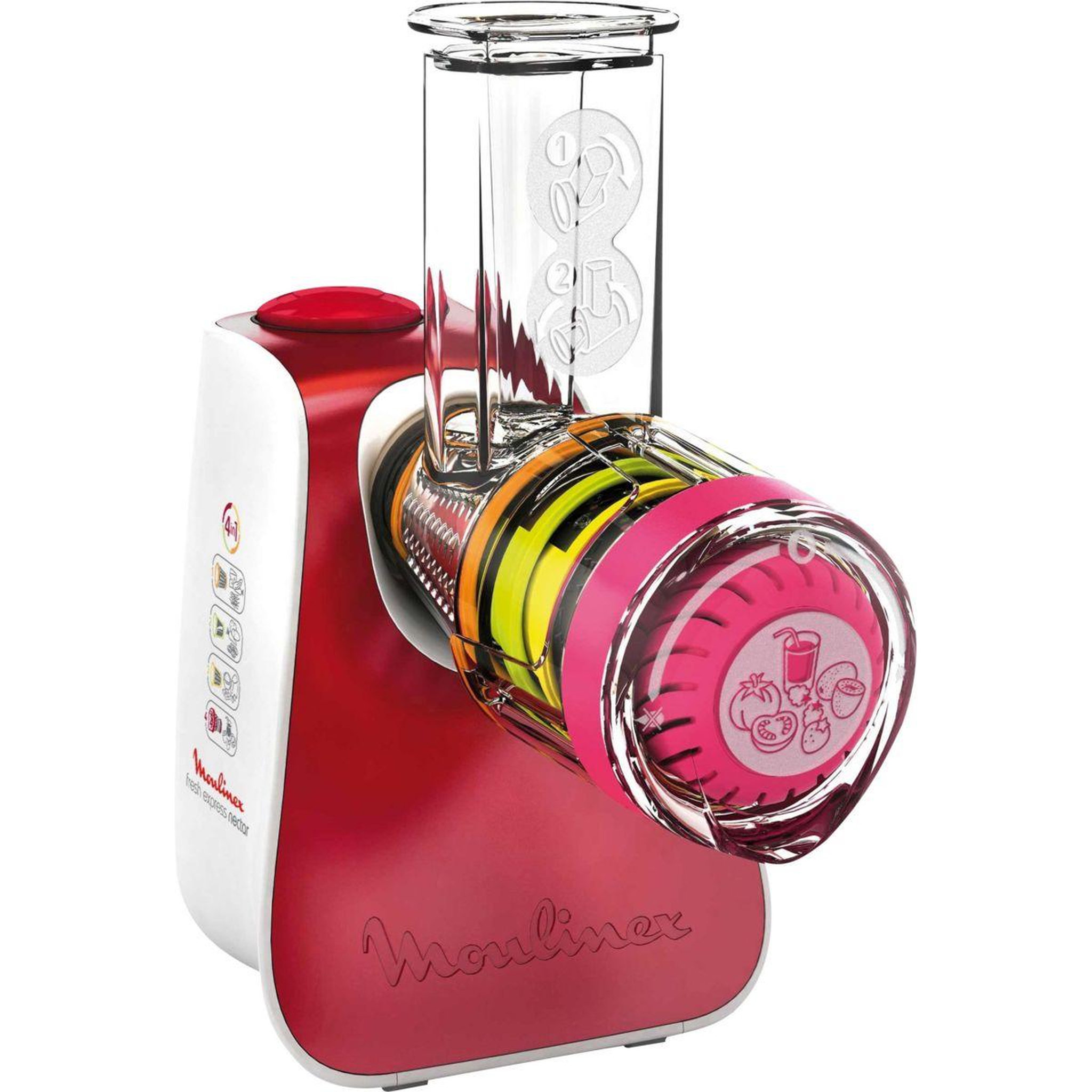 MOULINEX Râpe légumes électrique fresh express nectar 4en1 dj764510