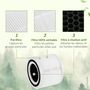 Voir la diapositive 5 : HOMCOM Filtre pour purificateurs d'air HOMCOM - filtre 3 en 1 avec filtre à charbon actif, filtre HEPA - blanc