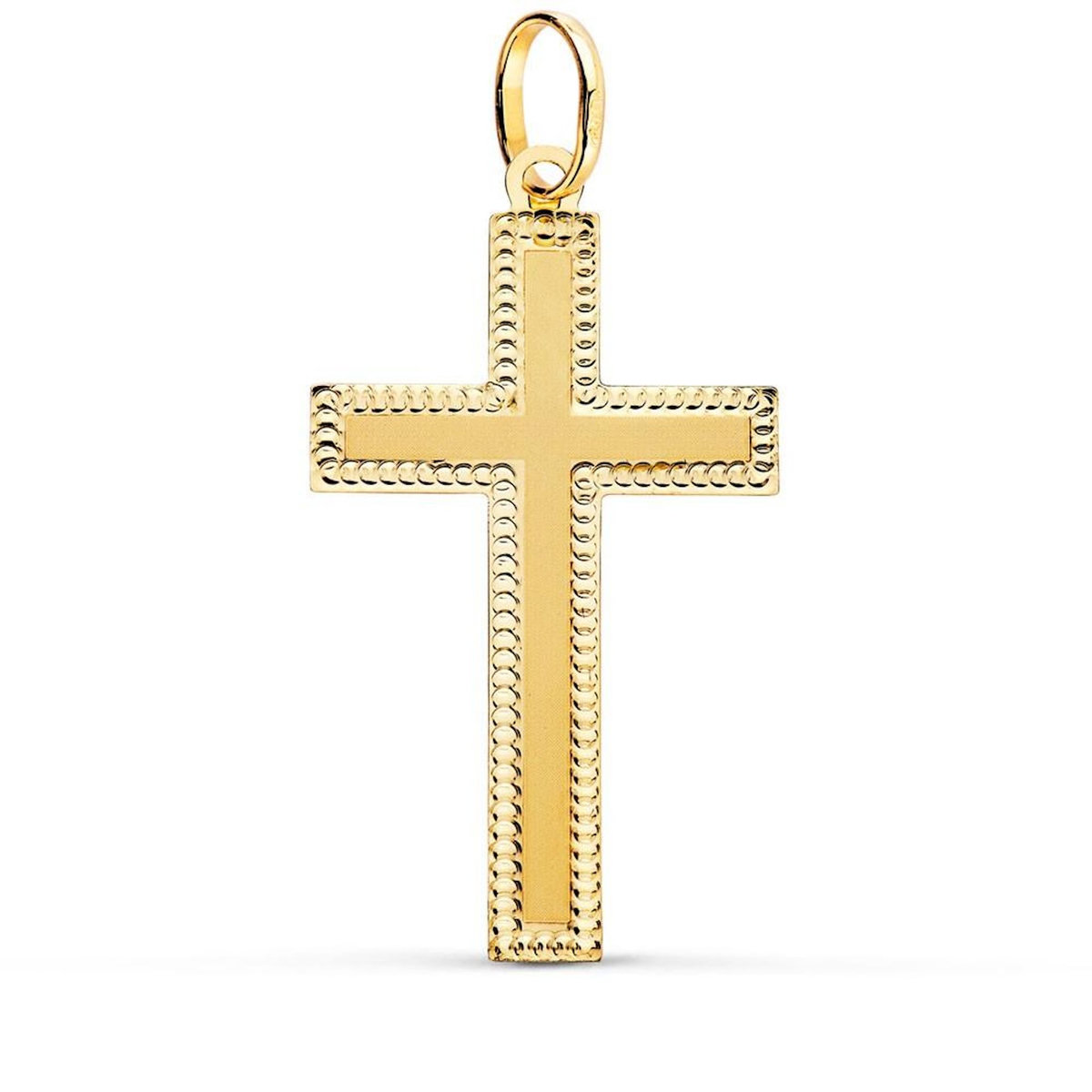 L'ATELIER D'AZUR Pendentif  - Médaille Croix Or 18 Carats 750 Jaune - Chaine Offerte