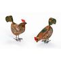 Voir la diapositive 6 : Inkazen Lot de 2 poules solaires décoratives de jardin Bronze