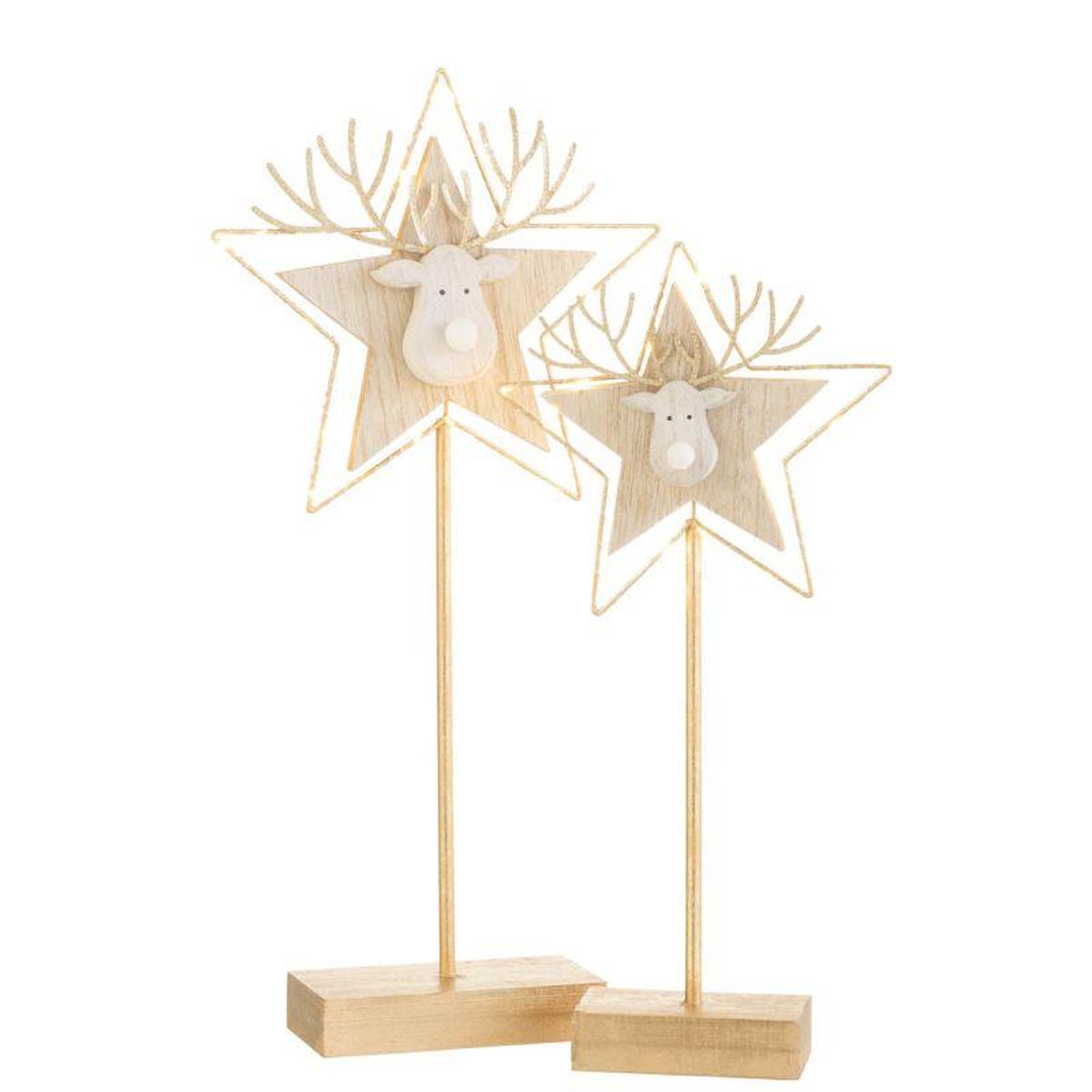 Voir la diapositive 5 : Paris Prix Décoration de Noël à LED  Renne Étoilé  43cm Or