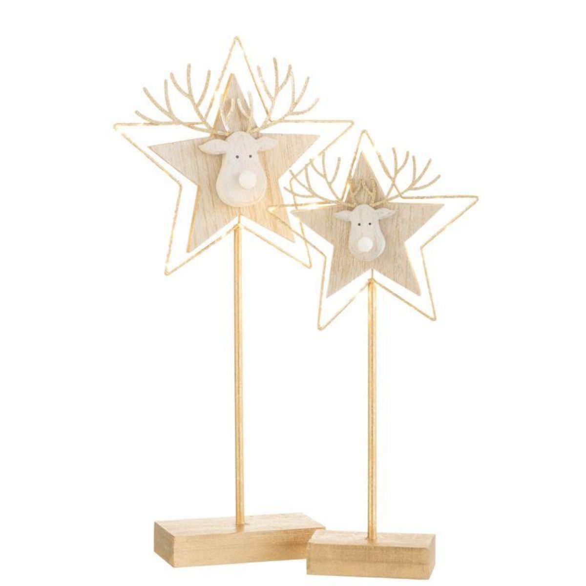 Paris Prix Décoration de Noël à LED  Renne Étoilé  43cm Or