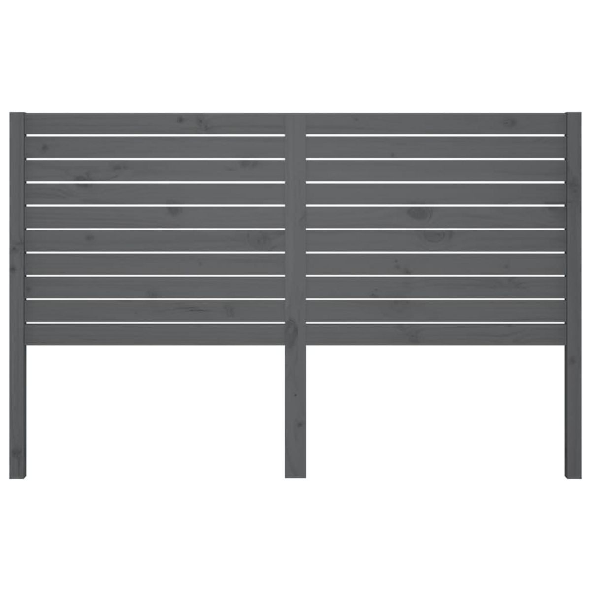 VIDAXL Tete de lit Gris 126x4x100 cm Bois massif de pin