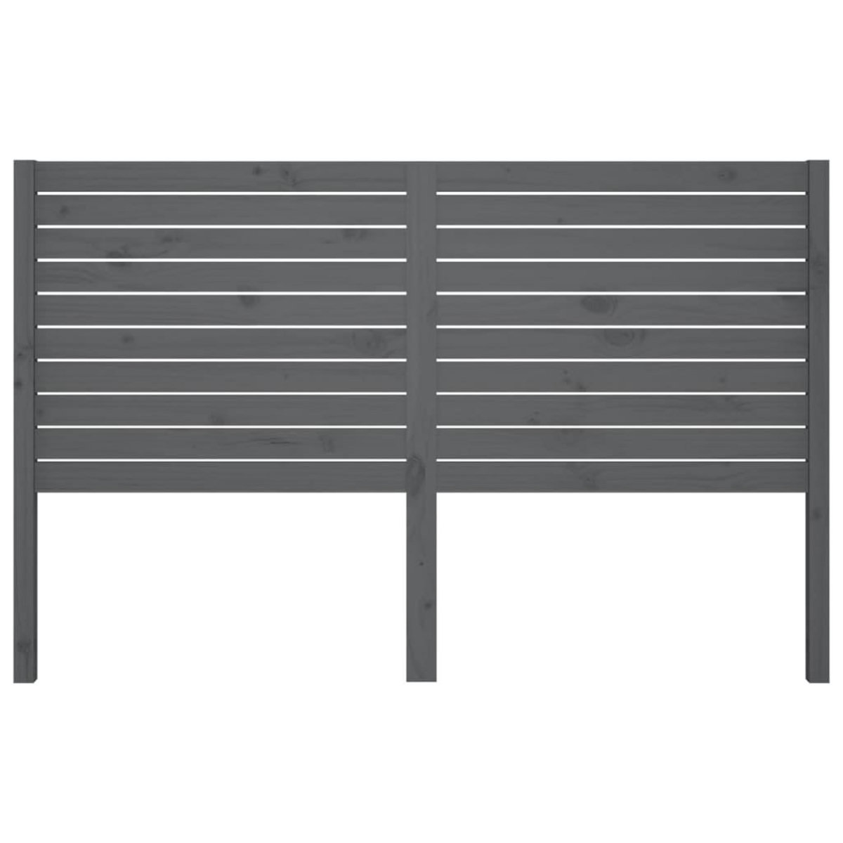 VIDAXL Tete de lit Gris 126x4x100 cm Bois massif de pin