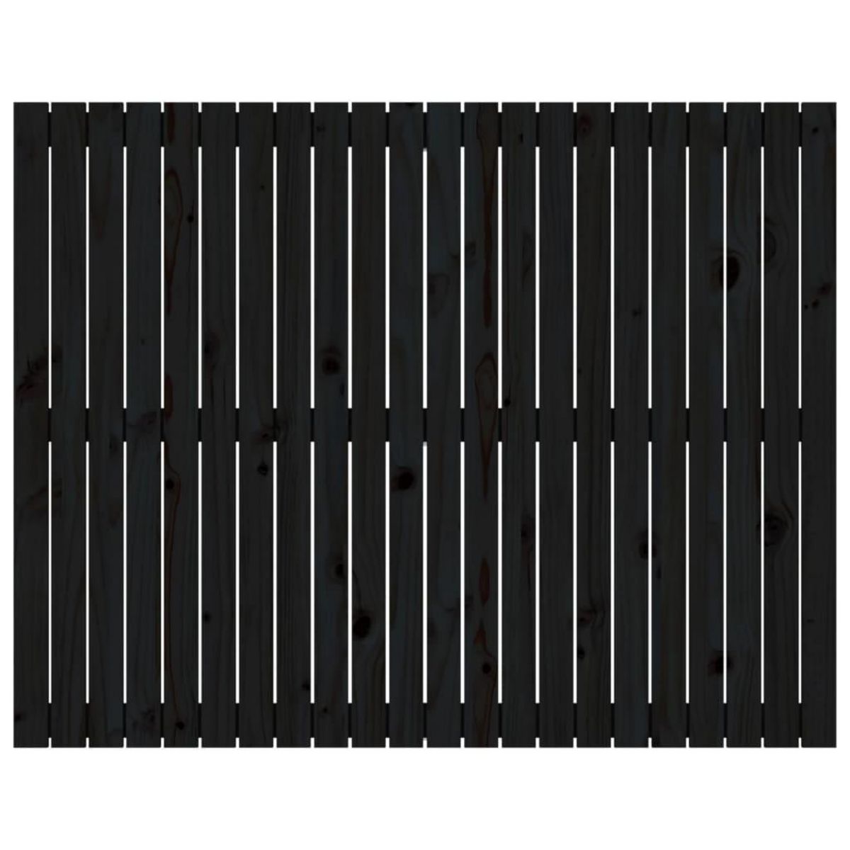 VIDAXL Tete de lit murale Noir 140x3x110 cm Bois massif de pin