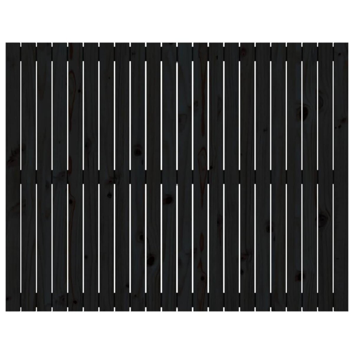 VIDAXL Tete de lit murale Noir 140x3x110 cm Bois massif de pin