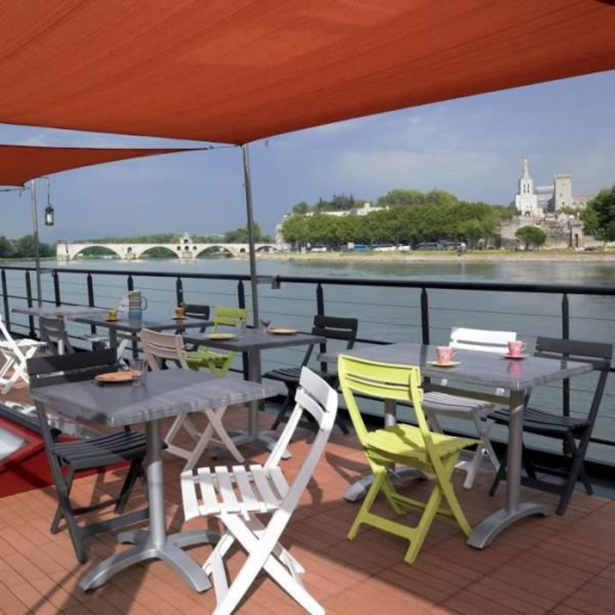 GRILL ME Chaise pliante Miami - GROSFILLEX - Blanc - Résistante aux intempéries et peu encombrante