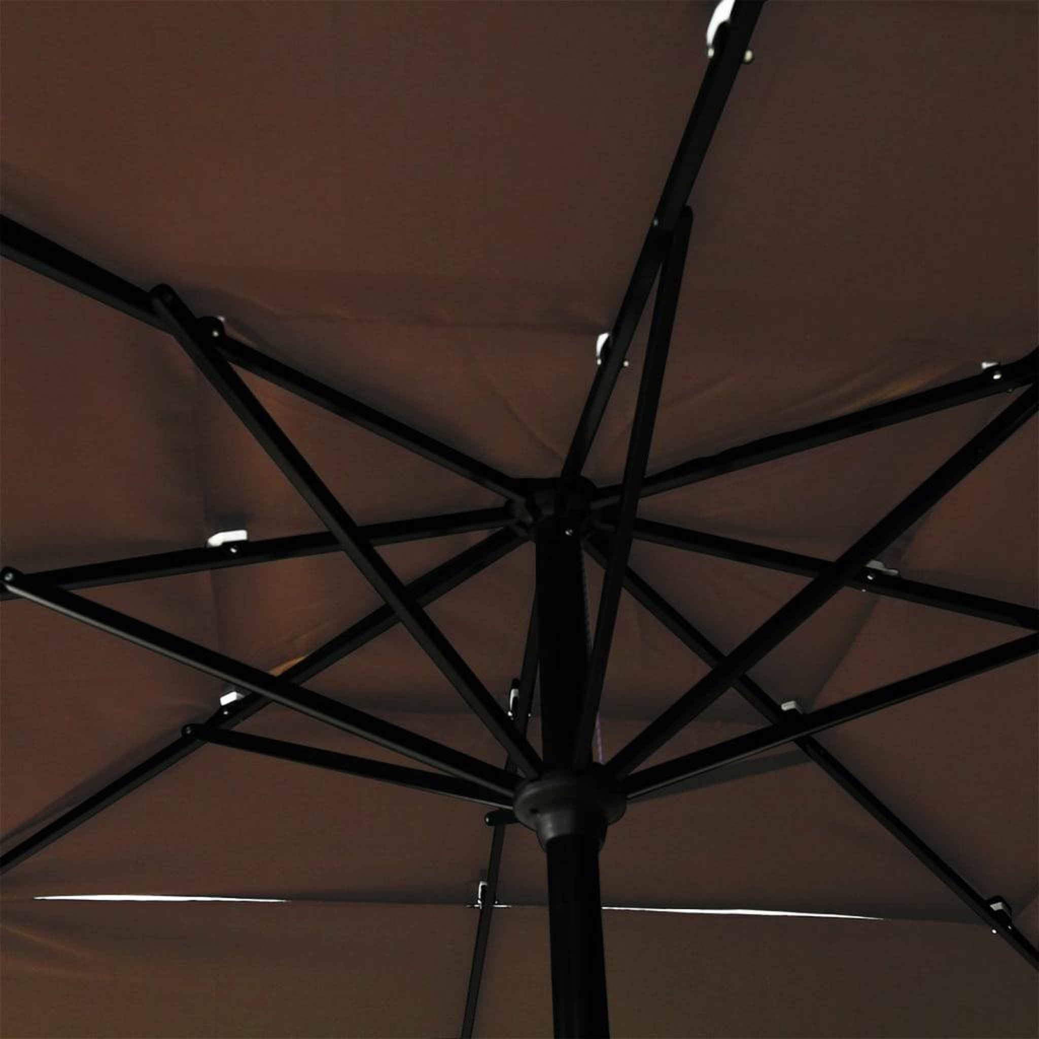 Voir la diapositive 5 : VIDAXL Parasol de jardin a 3 niveaux avec mat en aluminium taupe