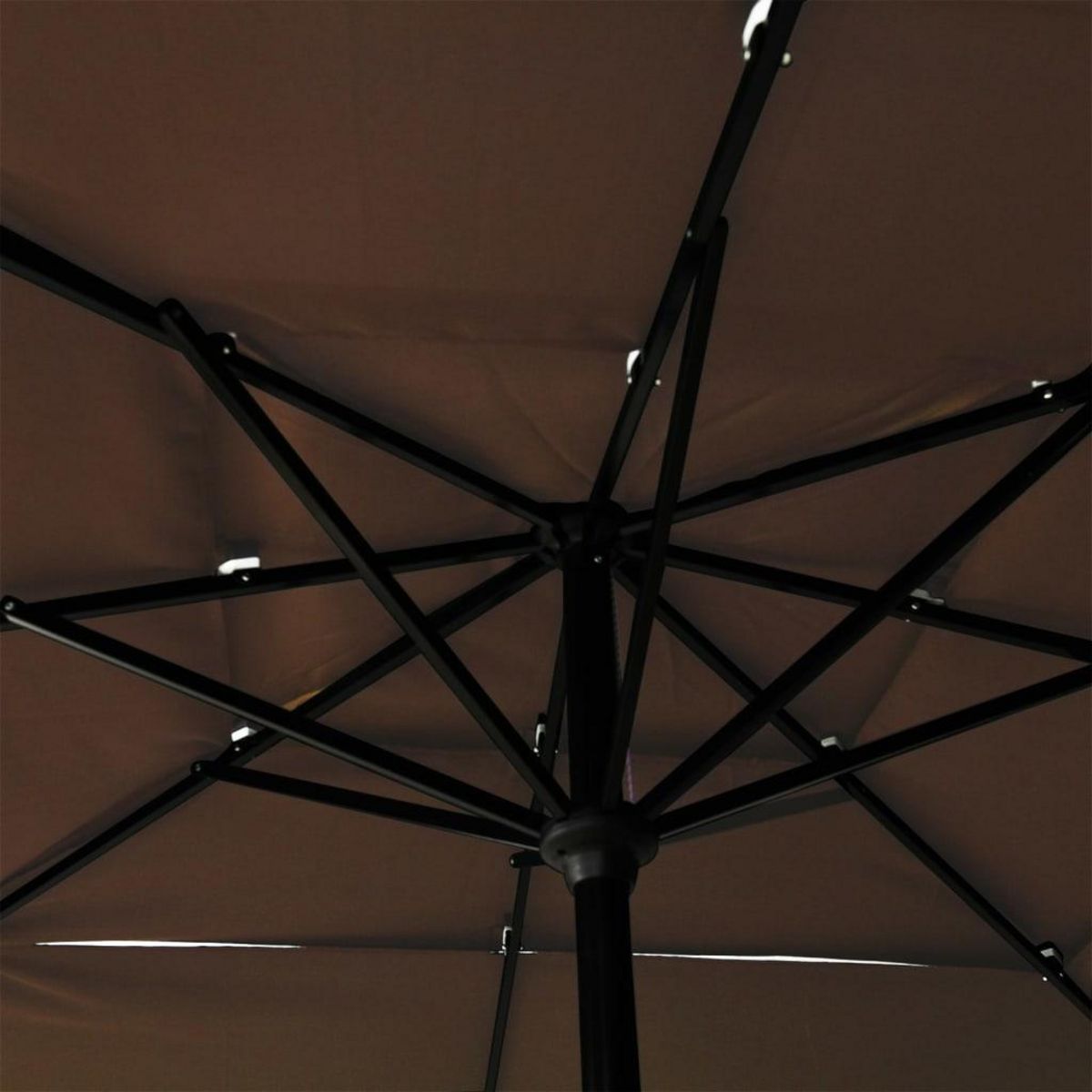VIDAXL Parasol de jardin a 3 niveaux avec mat en aluminium taupe