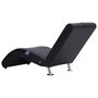 Voir la diapositive 5 : VIDAXL Chaise longue de massage avec oreiller Noir Similicuir