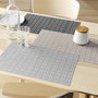 Voir la diapositive 3 : Paris Prix Set de Table  Damier  28x43cm Gris
