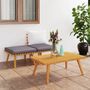Voir la diapositive 1 : VIDAXL Salon de jardin 3 pcs avec coussins Bois d'acacia massif