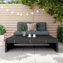 Voir la diapositive 3 : VIDAXL Repose-pied de jardin 120x80 cm noir bois de pin massif