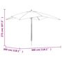 Voir la diapositive 6 : VIDAXL Parasol de jardin avec mat en bois sable 300x300x273 cm