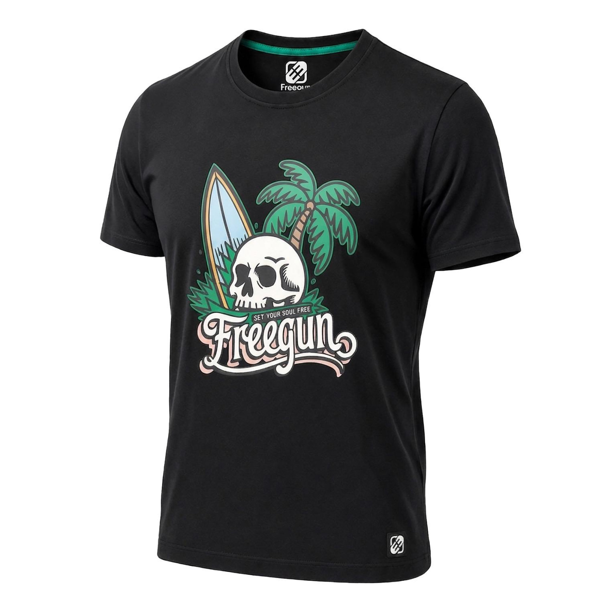 Voir la diapositive 2 : FREEGUN T-shirt junior en jersey 140GSM imprimé devant Soul