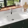 VIDAXL Evier de cuisine Granit Seul lavabo Blanc
