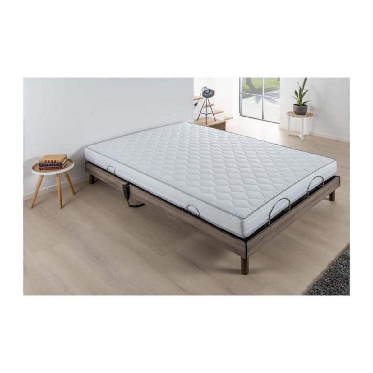 DEKO DREAM DEKO DREAM Ensemble matelas+sommier relaxation électrique COMFORT Samba - 140x200 cm - Matelas mousse