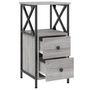 Voir la diapositive 5 : VIDAXL Table de chevet sonoma gris 34x35,5x70 cm bois d'ingenierie