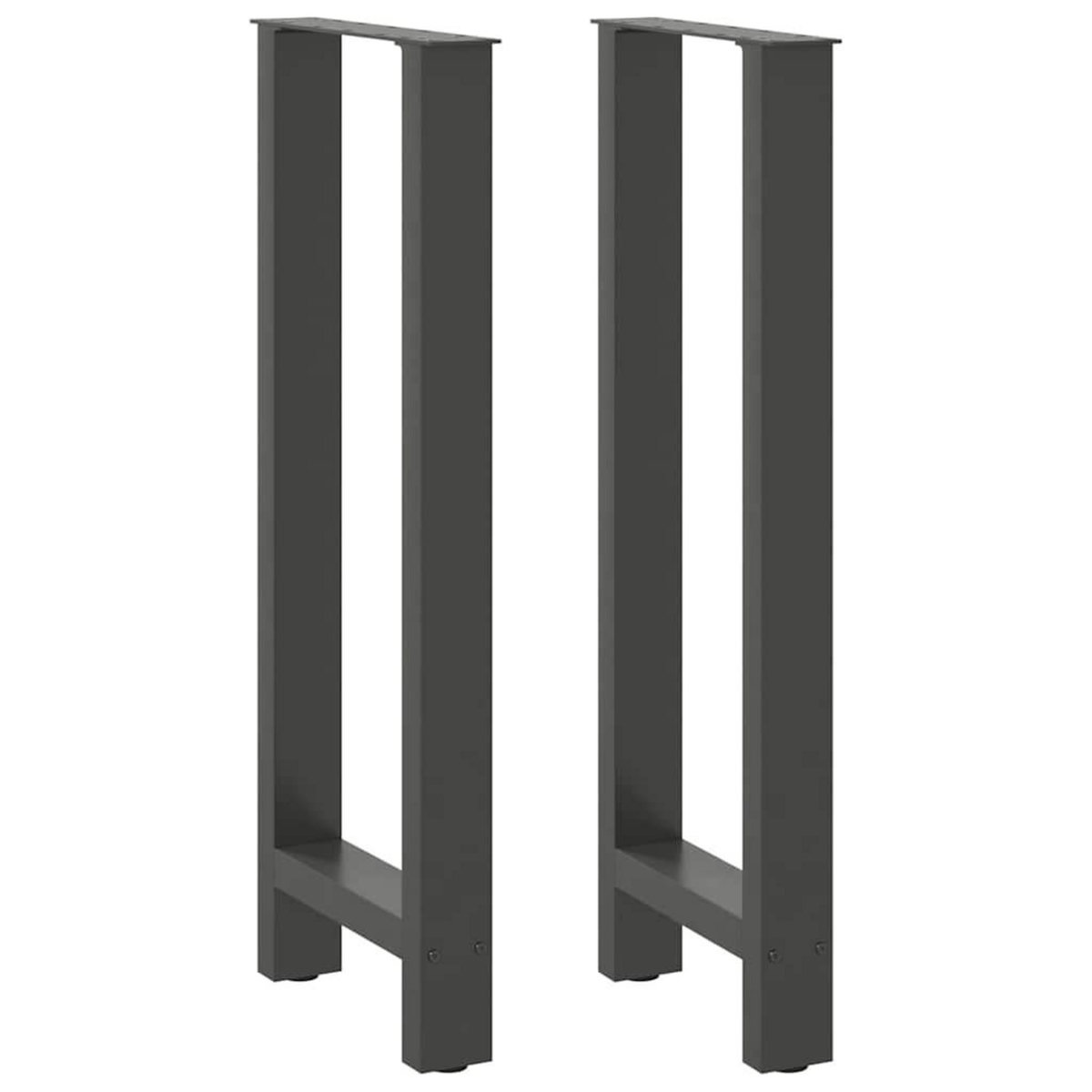 VIDAXL Pieds de table basse anthracite 2 pcs 50x(100-101) cm acier