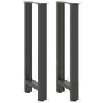VIDAXL Pieds de table basse anthracite 2 pcs 50x(100-101) cm acier