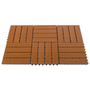 Voir la diapositive 6 : ID MARKET Lot de 5 dalles de terrasse WODHY clipsables bois composite effet teck 30 x 30 cm