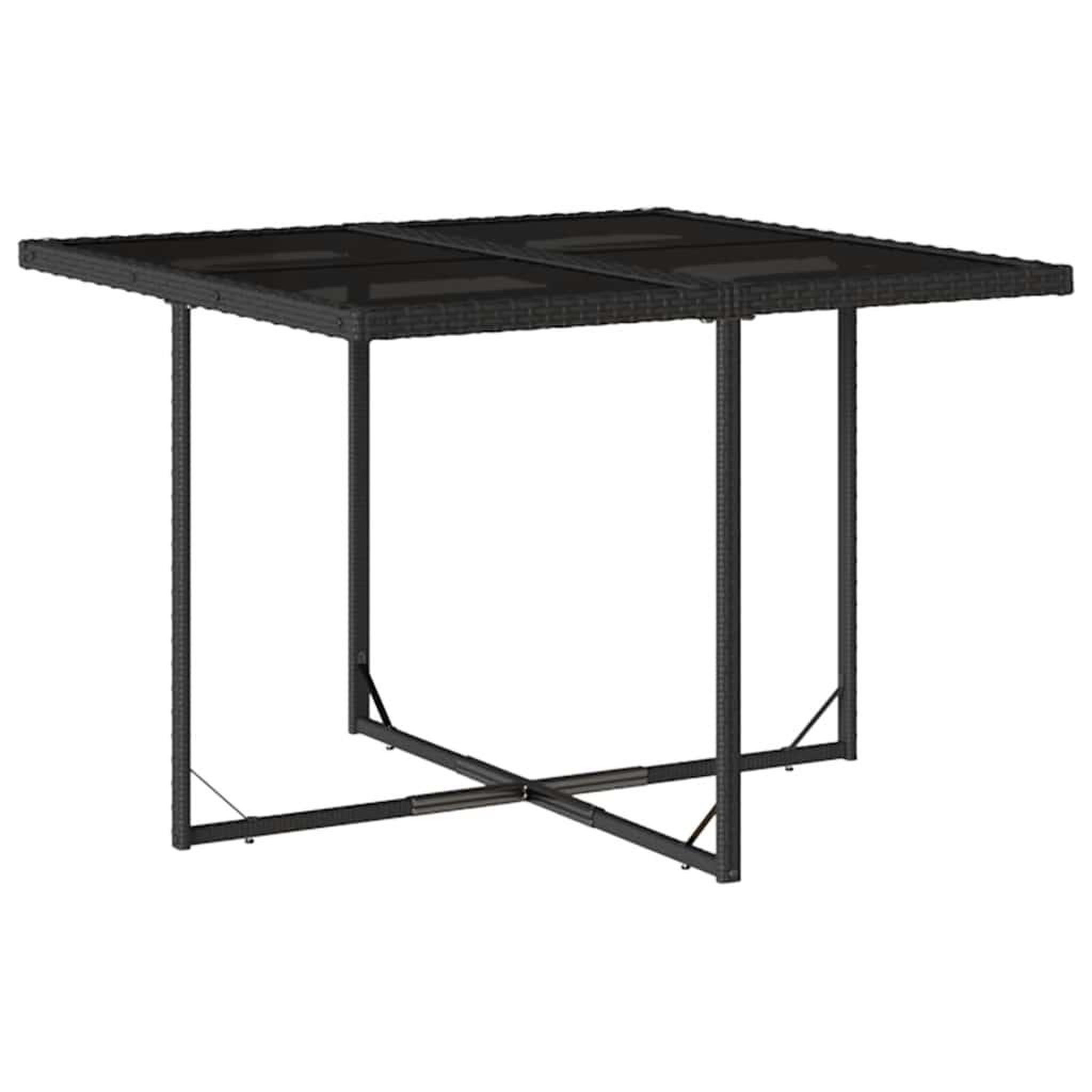 Voir la diapositive 3 : VIDAXL Ensemble a manger de jardin 9pcs coussins noir resine tressee